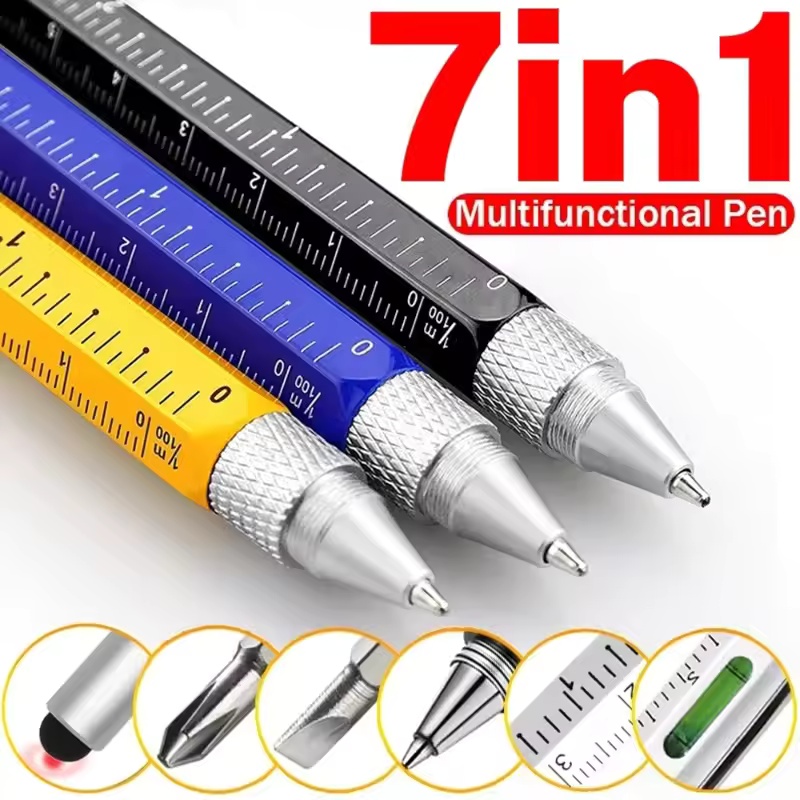 Writing Tools - Pena Multifungsi 7-in-1 dengan Layar Sentuh,