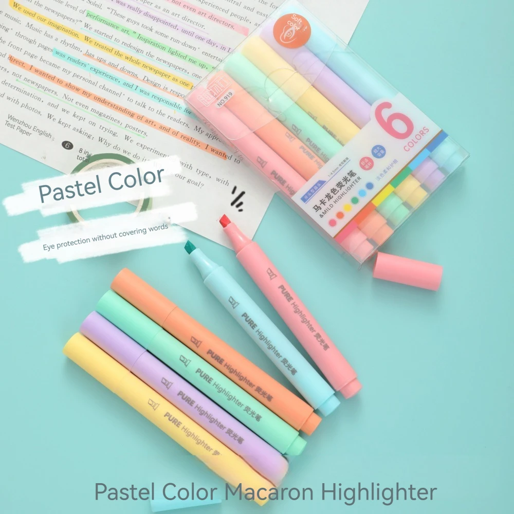 Perlengkapan sekolah alat tuli - Pastel Highlighter Set Double Ended ulasan dan harga
