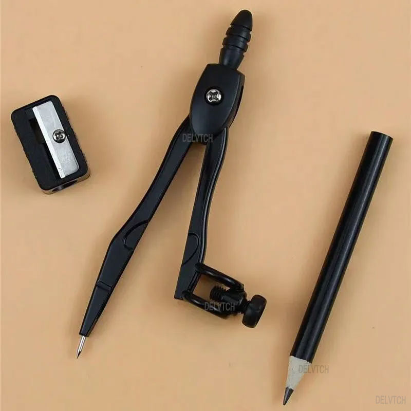 Set 3 Buah Rautan Logam dengan - Math Geometry Set With Compass ulasan dan harga